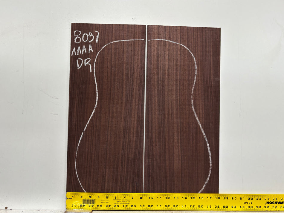 East Indian Rosewood Dreadnought Guitar Back Set #8037 - Exotic Wood Zone
