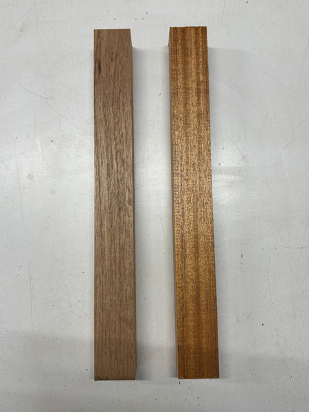 2 Pack, African Mahogany Turning Wood Blanks 18-3/4"x2"x2"#7759 - Exotic Wood Zone