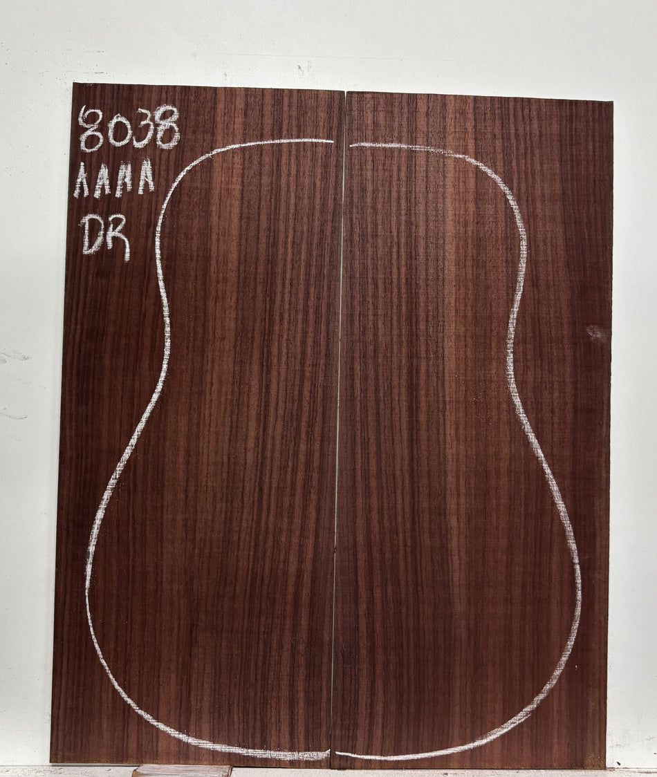 East Indian Rosewood Dreadnought Guitar Back Set #8038 - Exotic Wood Zone
