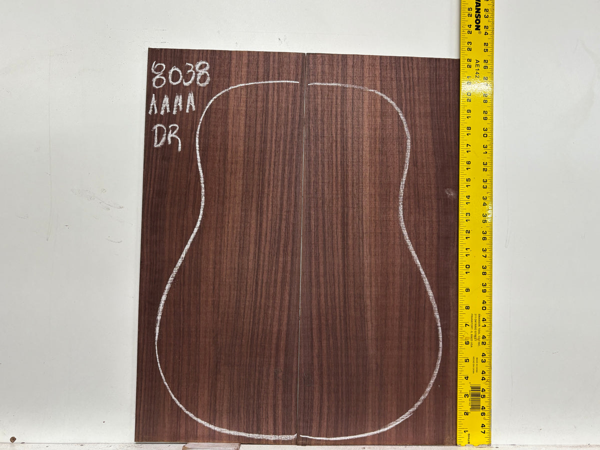 East Indian Rosewood Dreadnought Guitar Back Set #8038 - Exotic Wood Zone