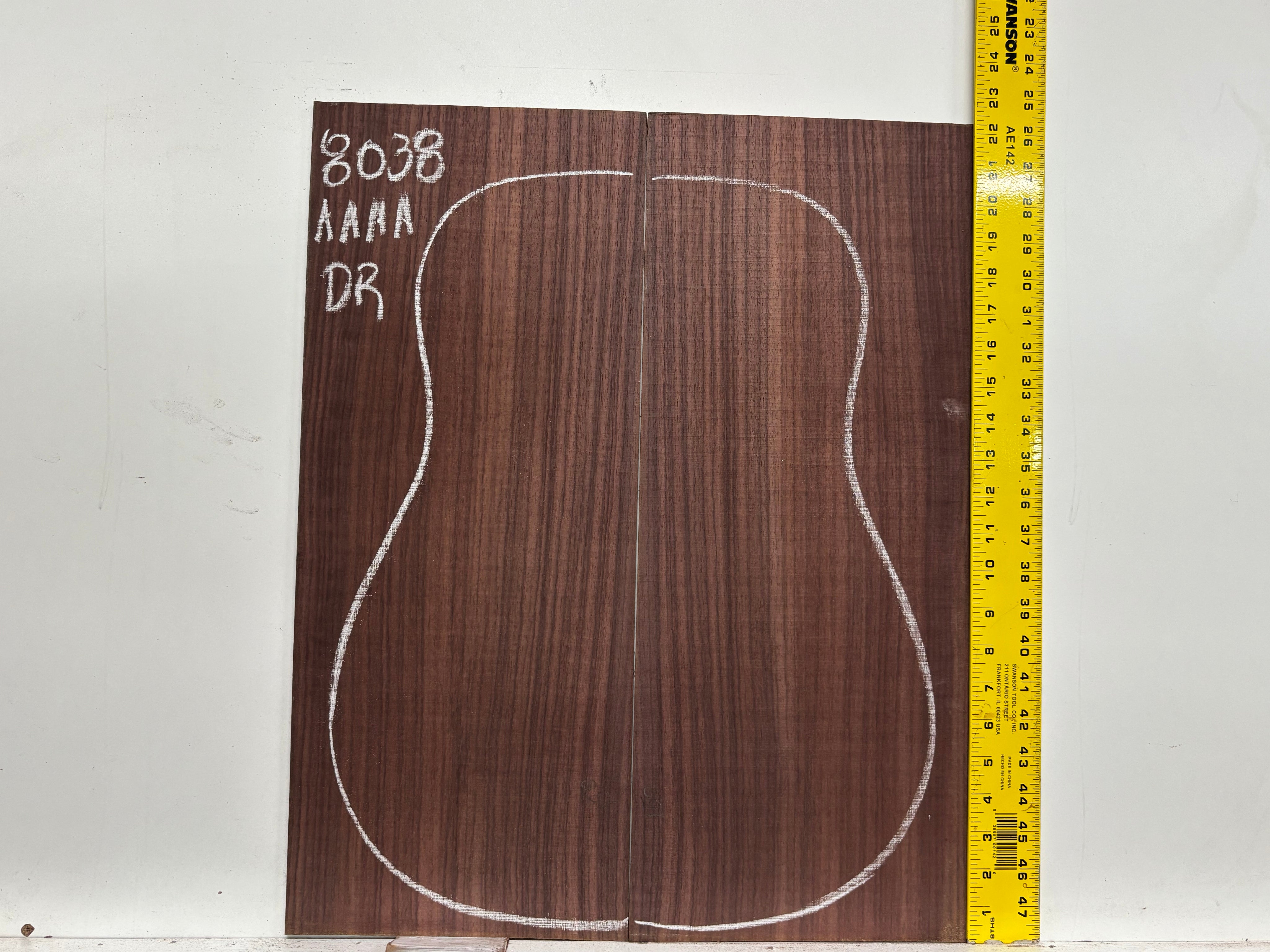 East Indian Rosewood Dreadnought Guitar Back Set #8038 - Exotic Wood Zone