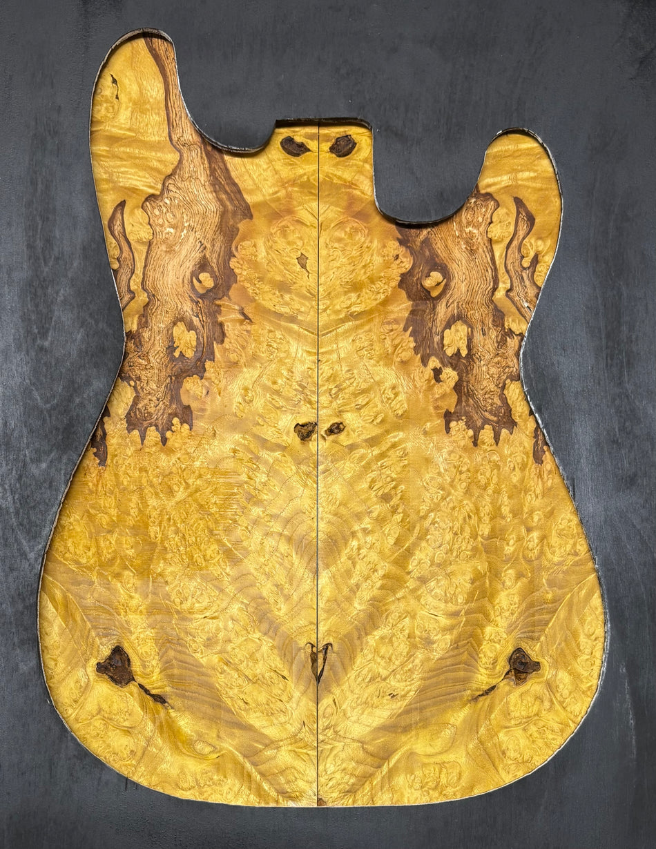 Osage Orange Burl Guitar Drop Top 21" x 7" x 3/8" #303