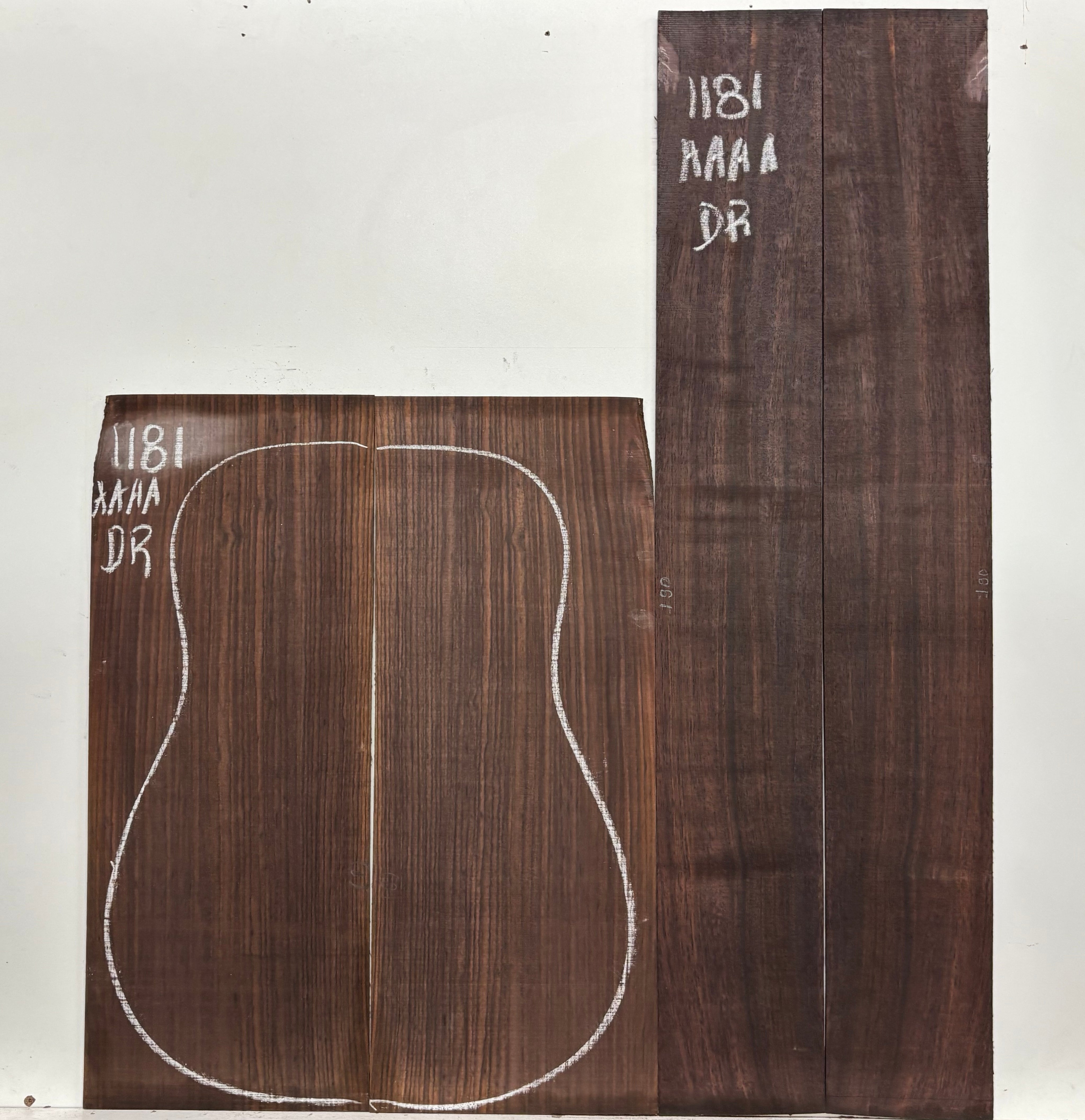 East Indian Rosewood Dreadnought AAAA Grade Guitar Back & Side Set #1181 - Exotic Wood Zone