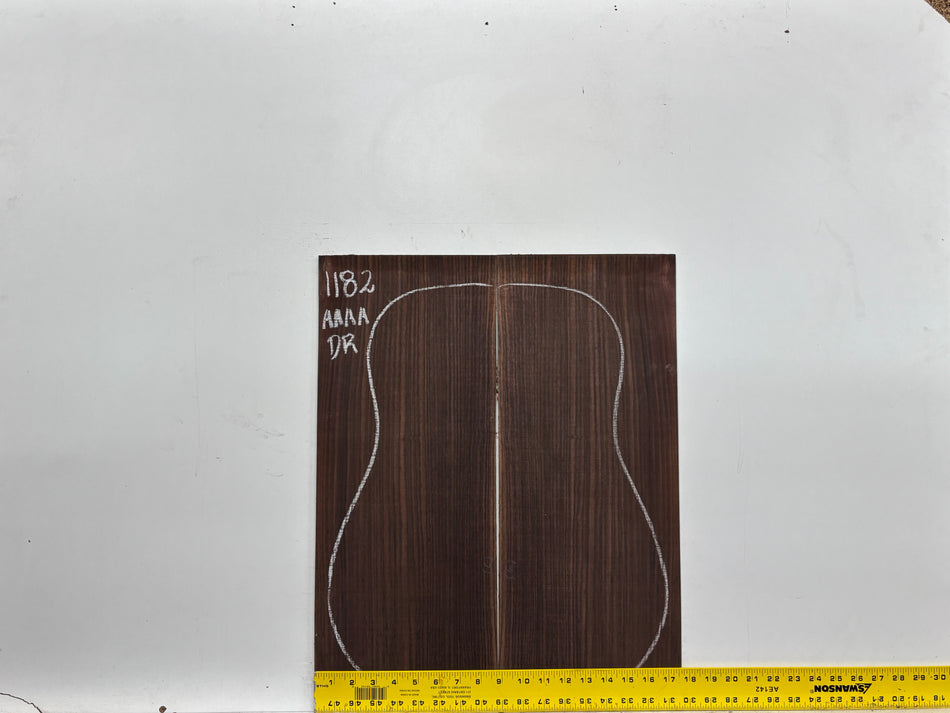 East Indian Rosewood Dreadnought AAAA Grade Guitar Back & Side Set #1182 - Exotic Wood Zone
