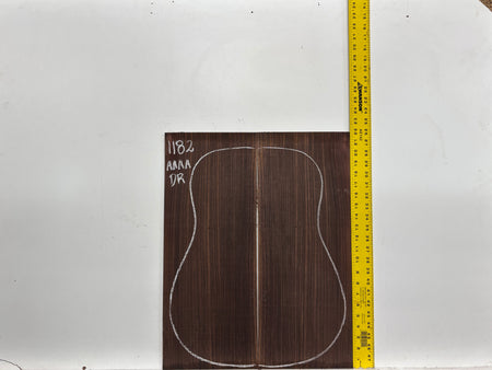 East Indian Rosewood Dreadnought AAAA Grade Guitar Back & Side Set #1182 - Exotic Wood Zone