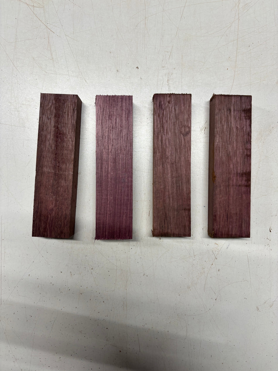 4 Pack, Purpleheart Knife Blank 6"x1-1/2"x1"#5674