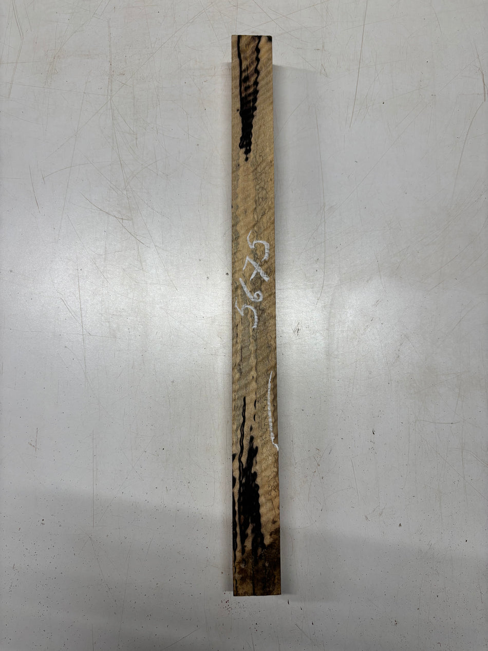 1 Piece, Flame Black And White Ebony Turning Wood Blank 23"x1-3/4"x1-3/4"#5675