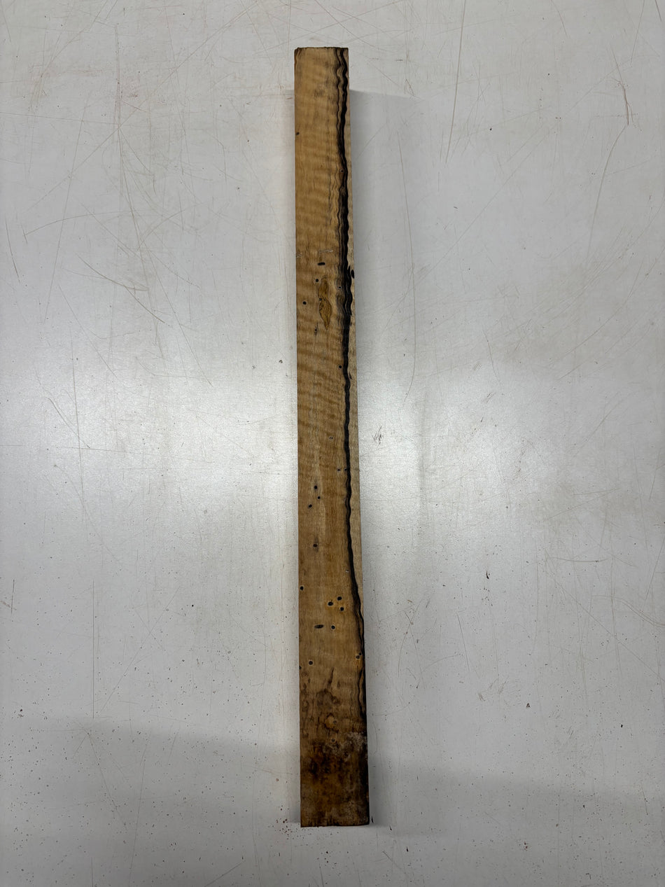 1 Piece, Flame Black And White Ebony Turning Wood Blank 23"x1-3/4"x1-3/4"#5675