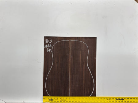 East Indian Rosewood Dreadnought AAAA Grade Guitar Back & Side Set #1183 - Exotic Wood Zone