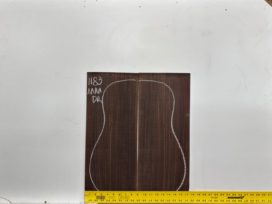 East Indian Rosewood Dreadnought AAAA Grade Guitar Back & Side Set #1183 - Exotic Wood Zone