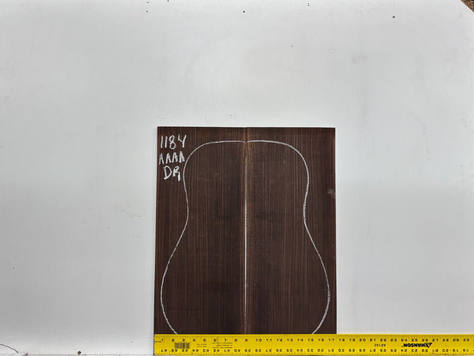 East Indian Rosewood Dreadnought AAAA Grade Guitar Back & Side Set #1184 Exotic Wood Zone 