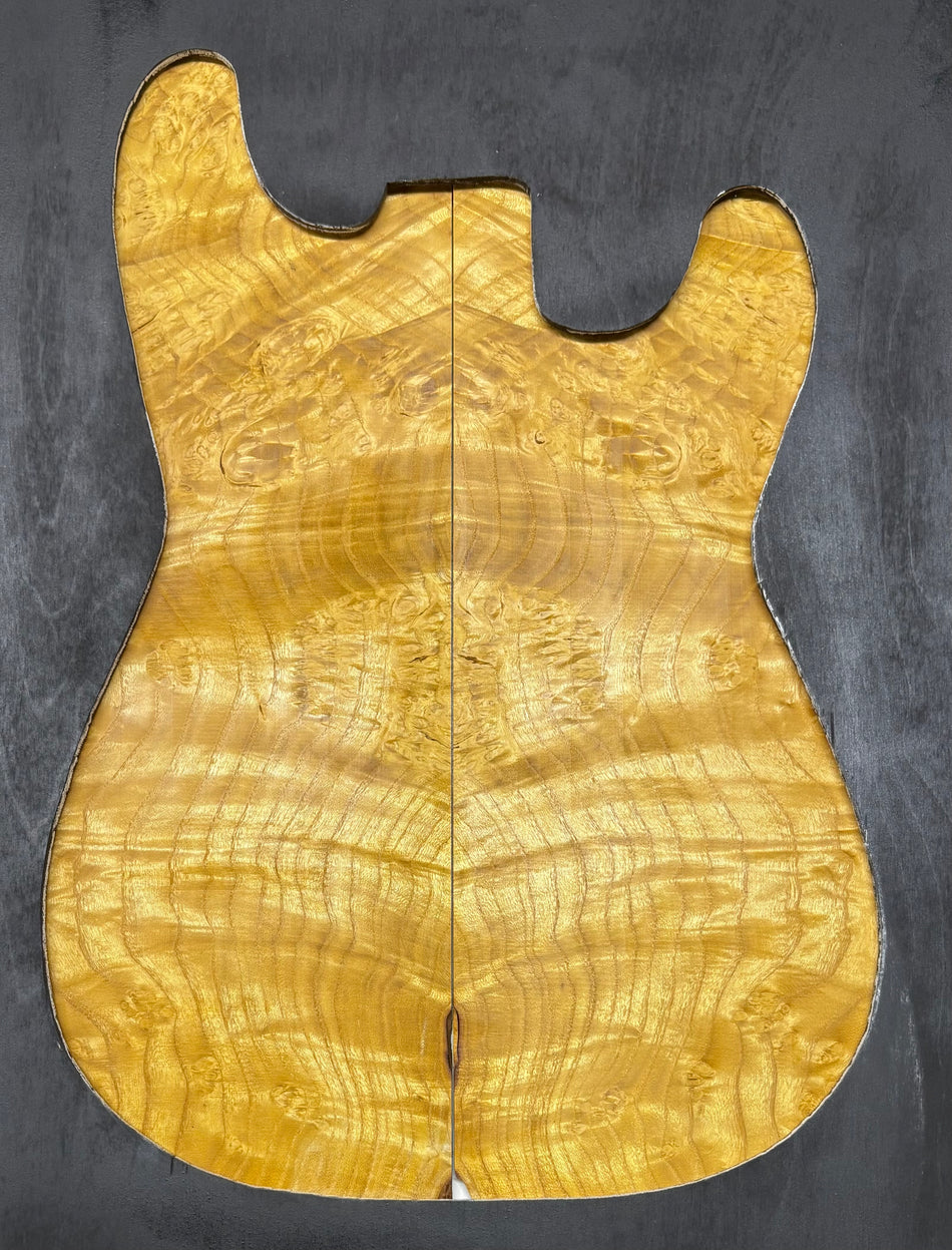 Osage Orange Burl Guitar Drop Top 21" x 7" x 3/8" #306