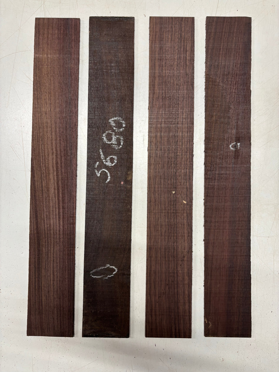 4 Pack, Indian Rosewood Thin Stock Lumber 21"x3"x1/8"#5680