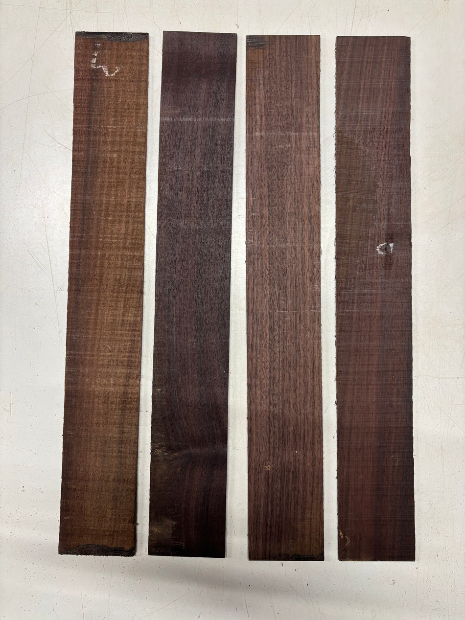 4 Pack, Indian Rosewood Thin Stock Lumber 21"x3"x1/8"#5680