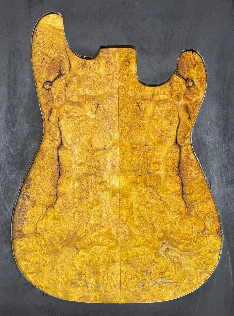 Osage Orange Burl Guitar Drop Top 21" x 7" x 3/8" #307