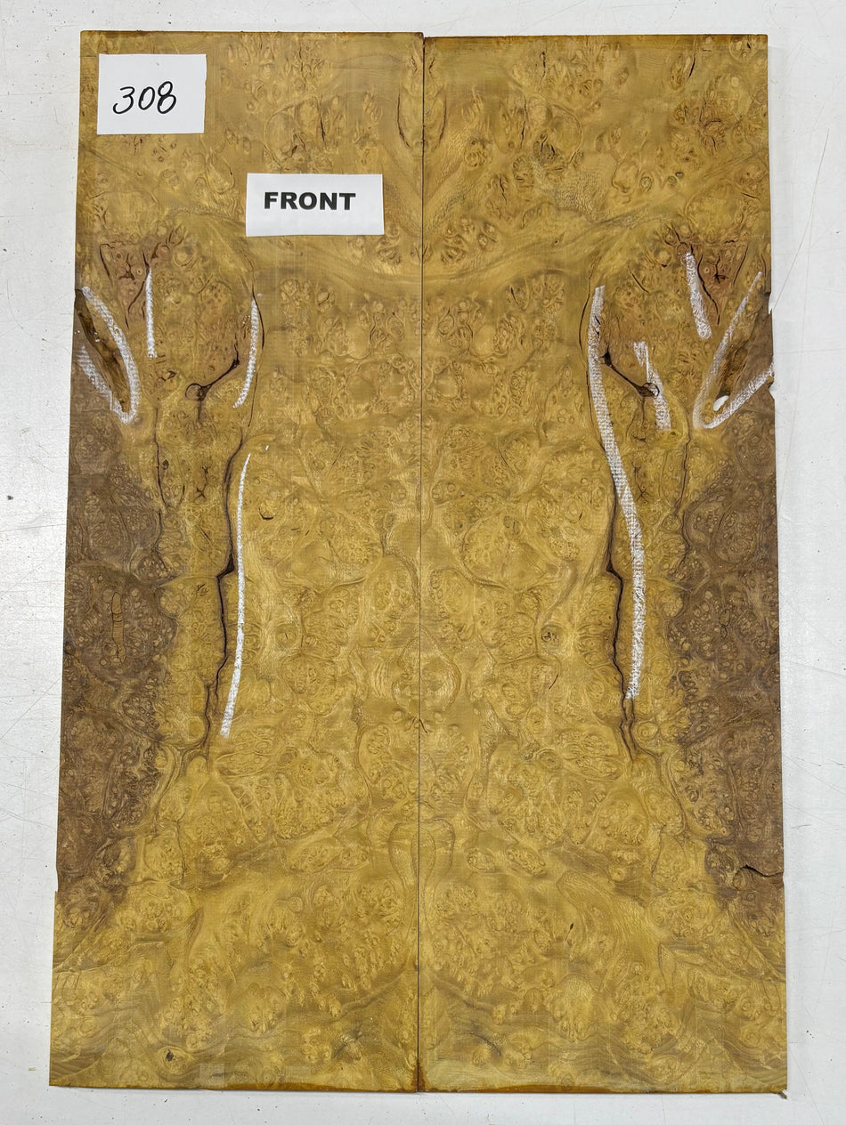 Osage Orange Burl Guitar Drop Top 21" x 7" x 3/8" #308