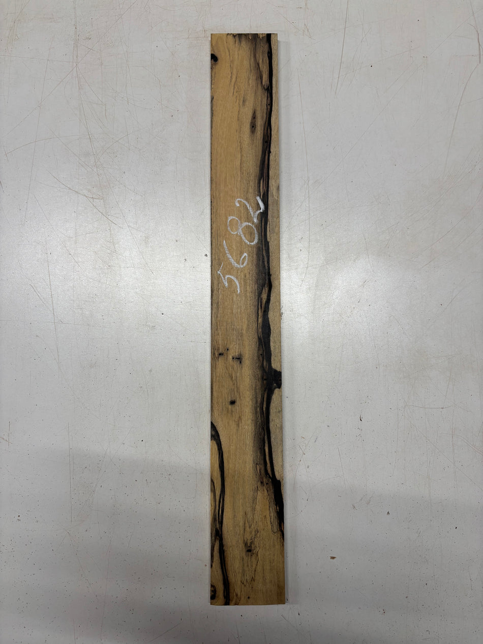 1 Piece, Black And White Ebony Fingerboard Blank 24"x3"x3/8"#5682