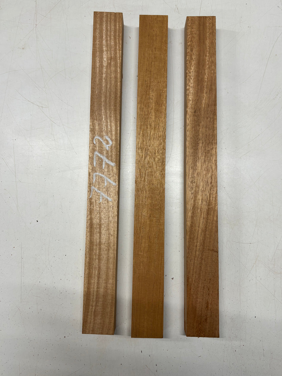 3 Pack, Mahogany Thin Stock Lumber 21"x2"x1-3/8"#7772 - Exotic Wood Zone