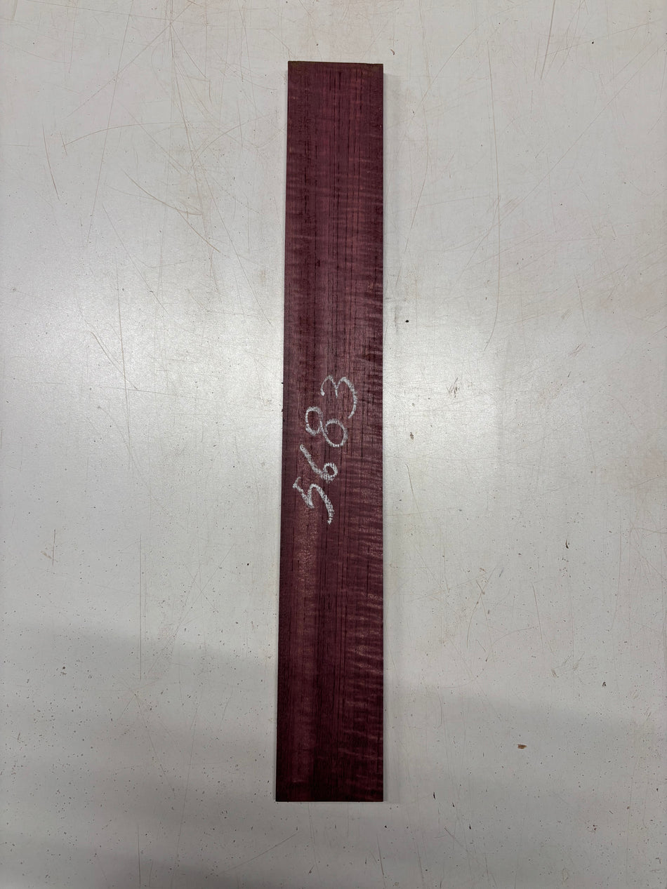 1 Piece, Flame Hard Maple Fingerboard Blank 21"x2-7/8"x 3/8"#5683