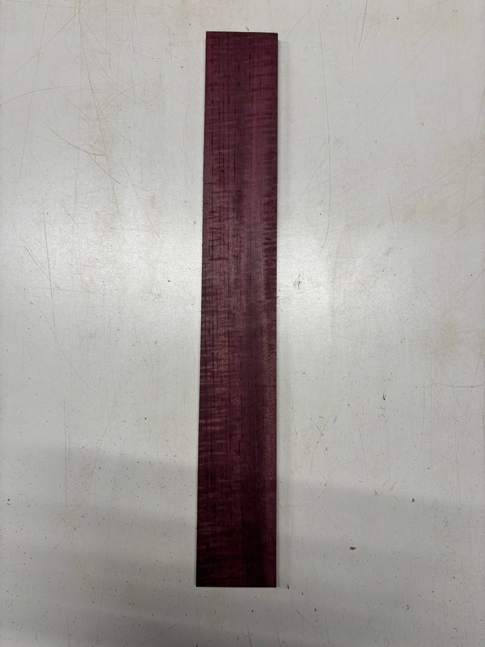 1 Piece, Flame Hard Maple Fingerboard Blank 21"x2-7/8"x 3/8"#5683
