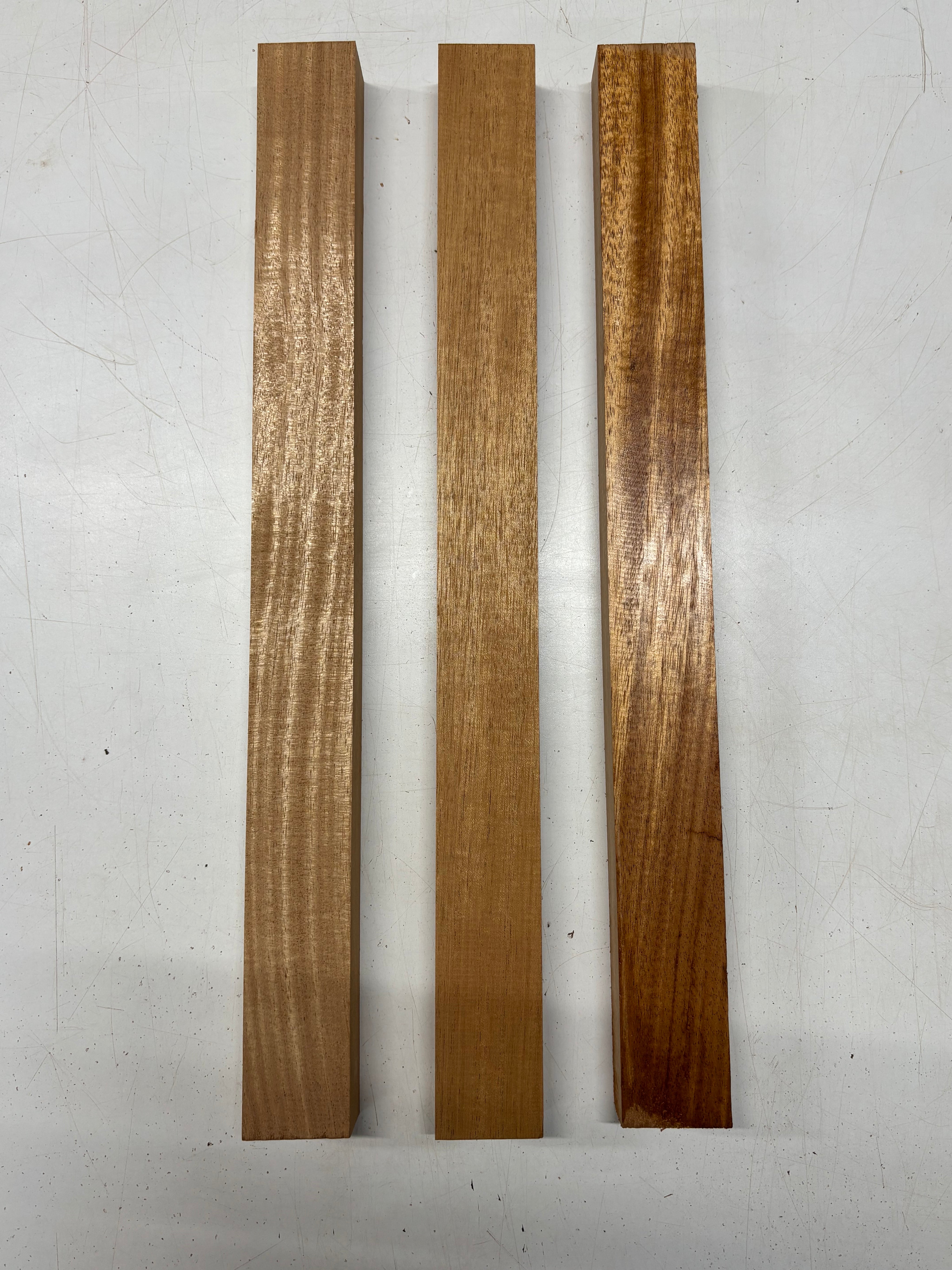 3 Pack, Mahogany Thin Stock Lumber 21"x2"x1-3/8"#7772 - Exotic Wood Zone