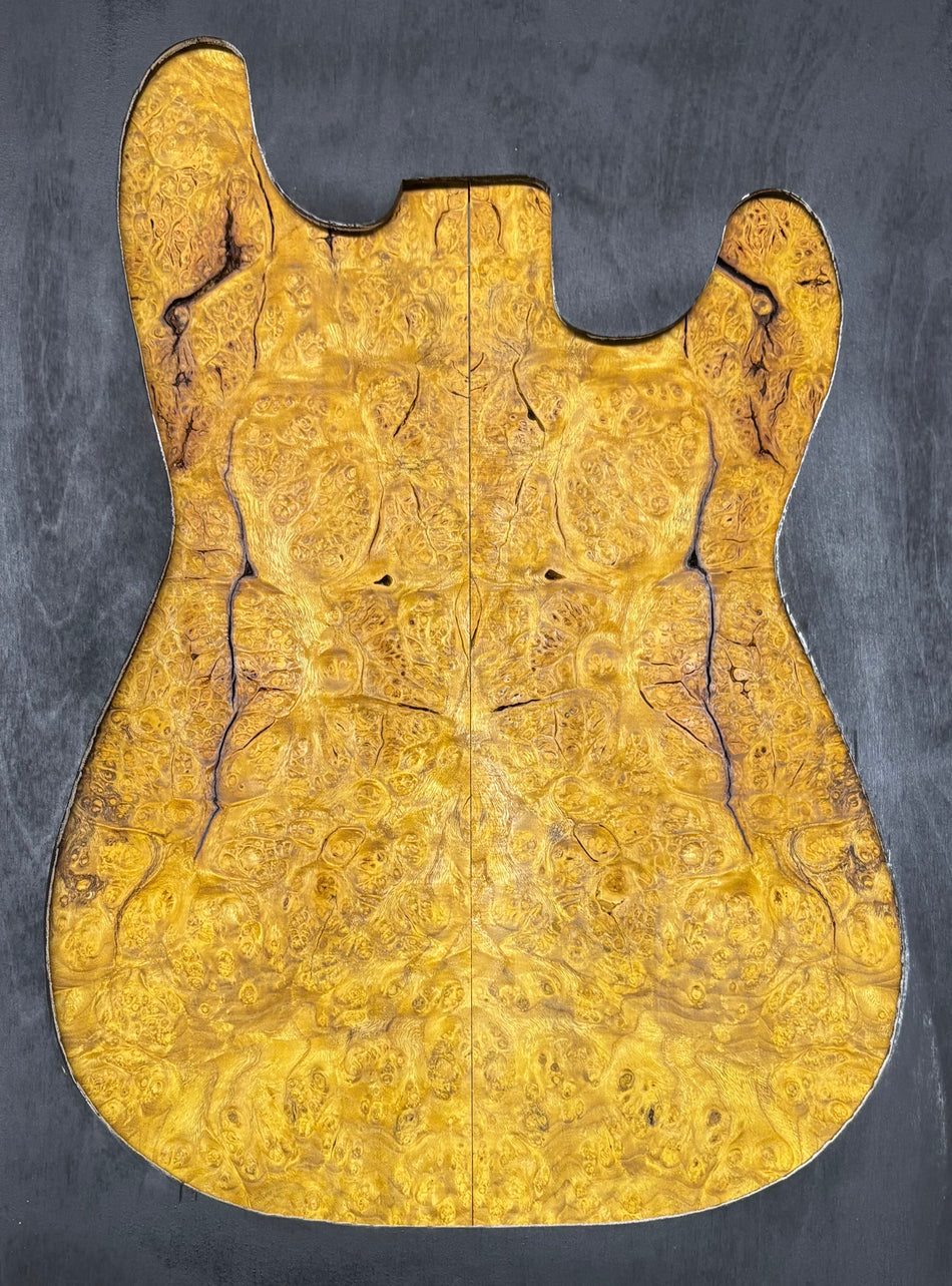 Osage Orange Burl Guitar Drop Top 21" x 7" x 3/8" #309
