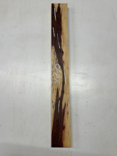 1 Piece, Red Spalted Tamarind Guitar Neck Blank  25"x3"x1"#7775 - Exotic Wood Zone