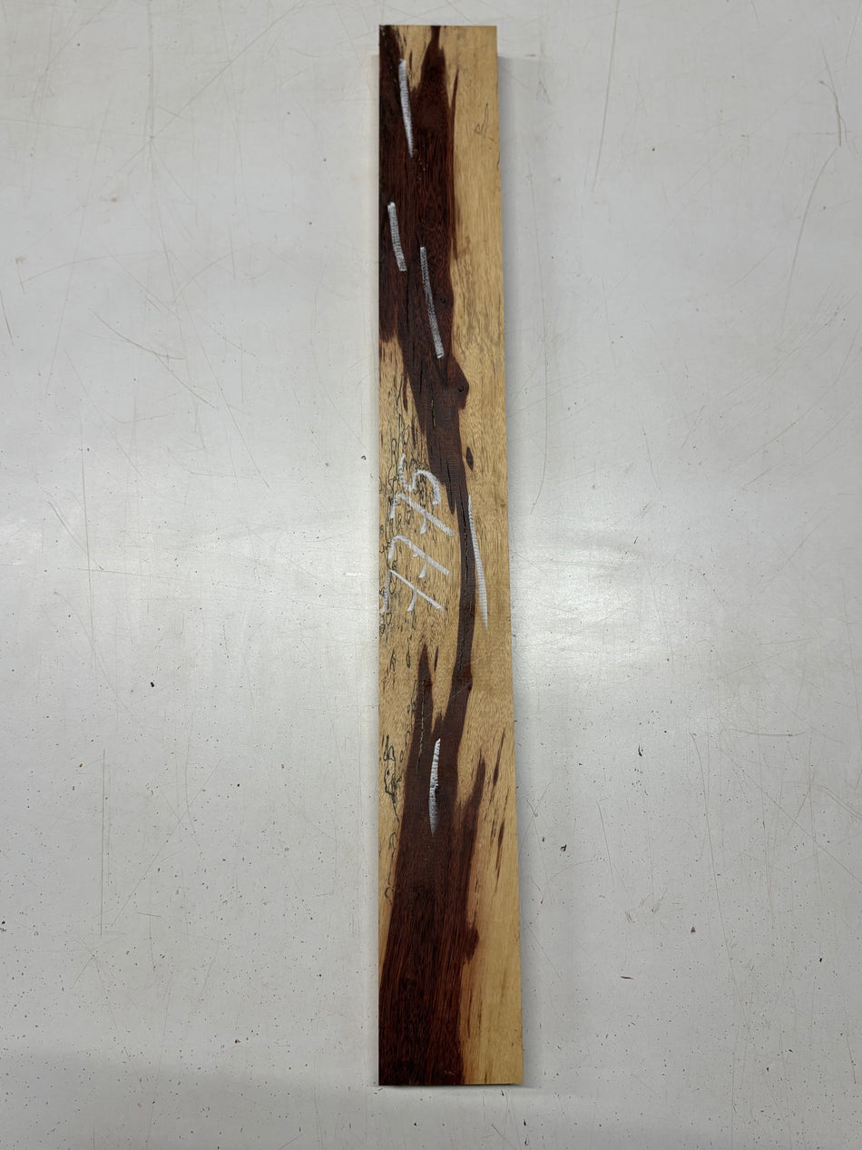 1 Piece, Red Spalted Tamarind Guitar Neck Blank  25"x3"x1"#7775 - Exotic Wood Zone