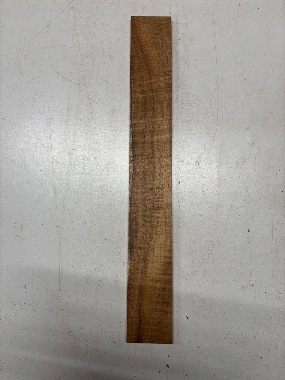 1 Piece, Flame Hawaiian Koa Fingerboard Blank 21"x2-3/4"x3/8"#5686
