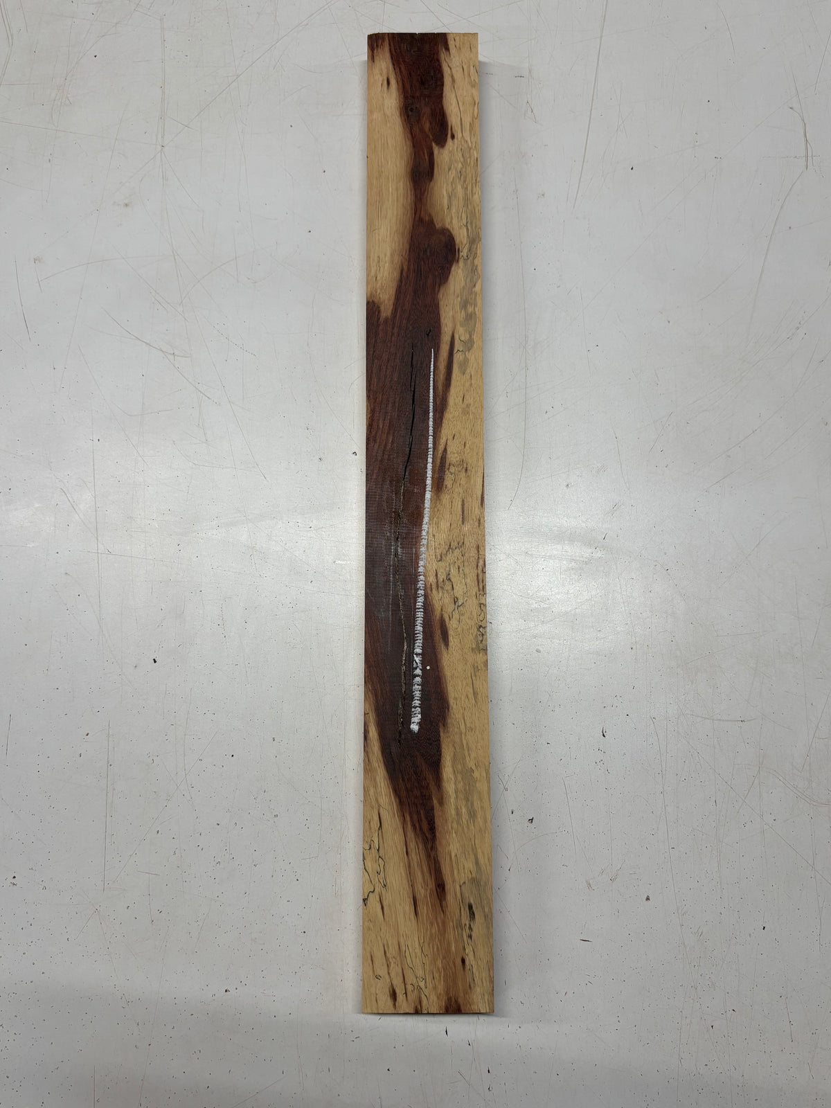 1 Piece, Red Spalted Tamarind Guitar Neck Blank  25"x3"x1"#7775 - Exotic Wood Zone