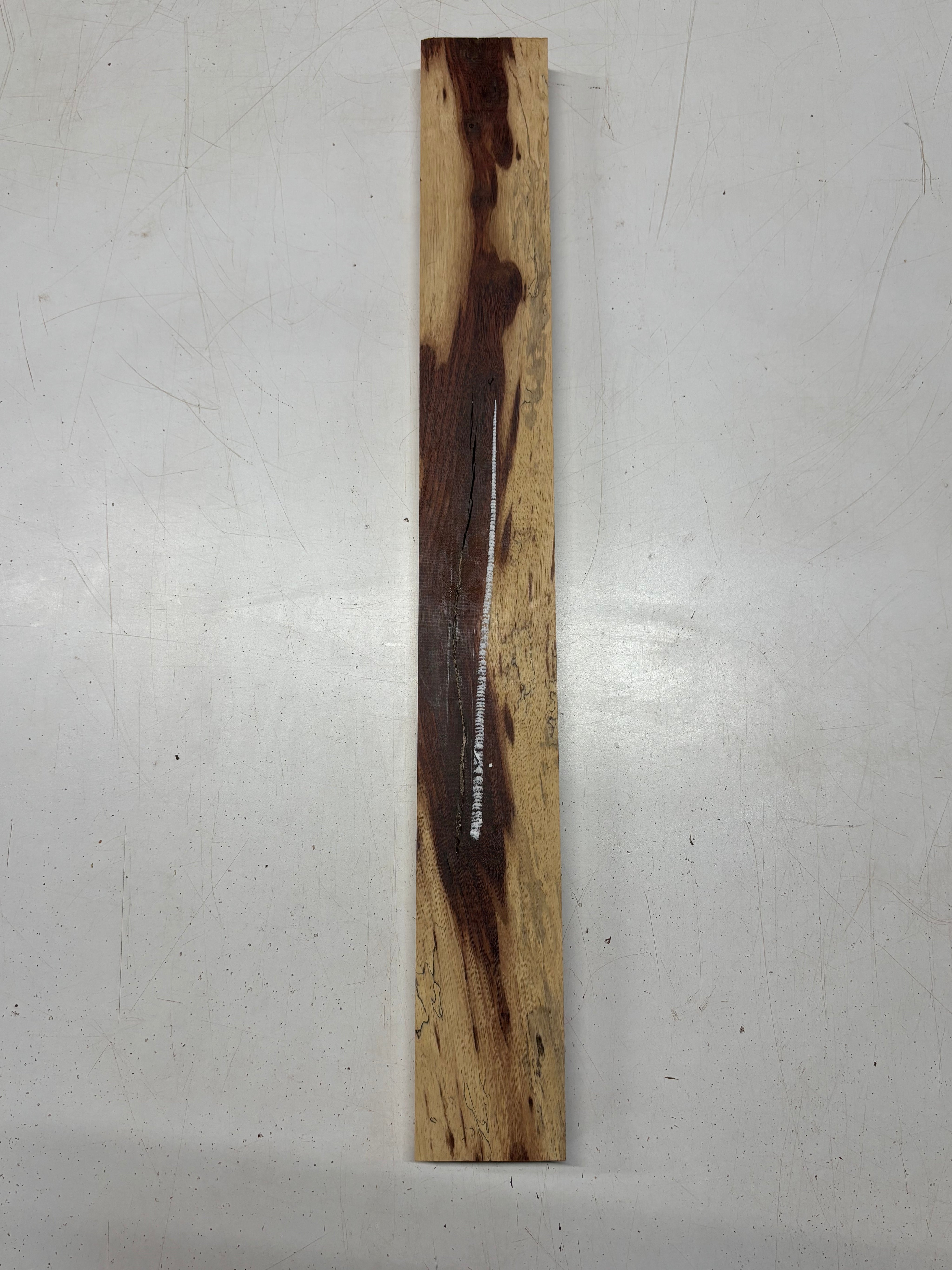 1 Piece, Red Spalted Tamarind Guitar Neck Blank  25"x3"x1"#7775 - Exotic Wood Zone