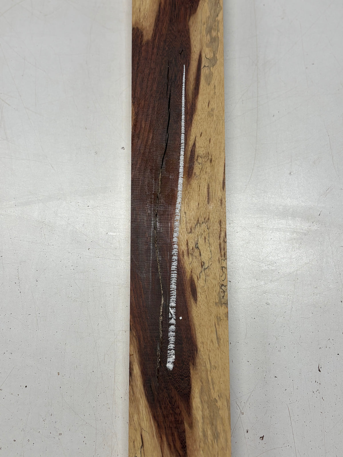 1 Piece, Red Spalted Tamarind Guitar Neck Blank  25"x3"x1"#7775 - Exotic Wood Zone