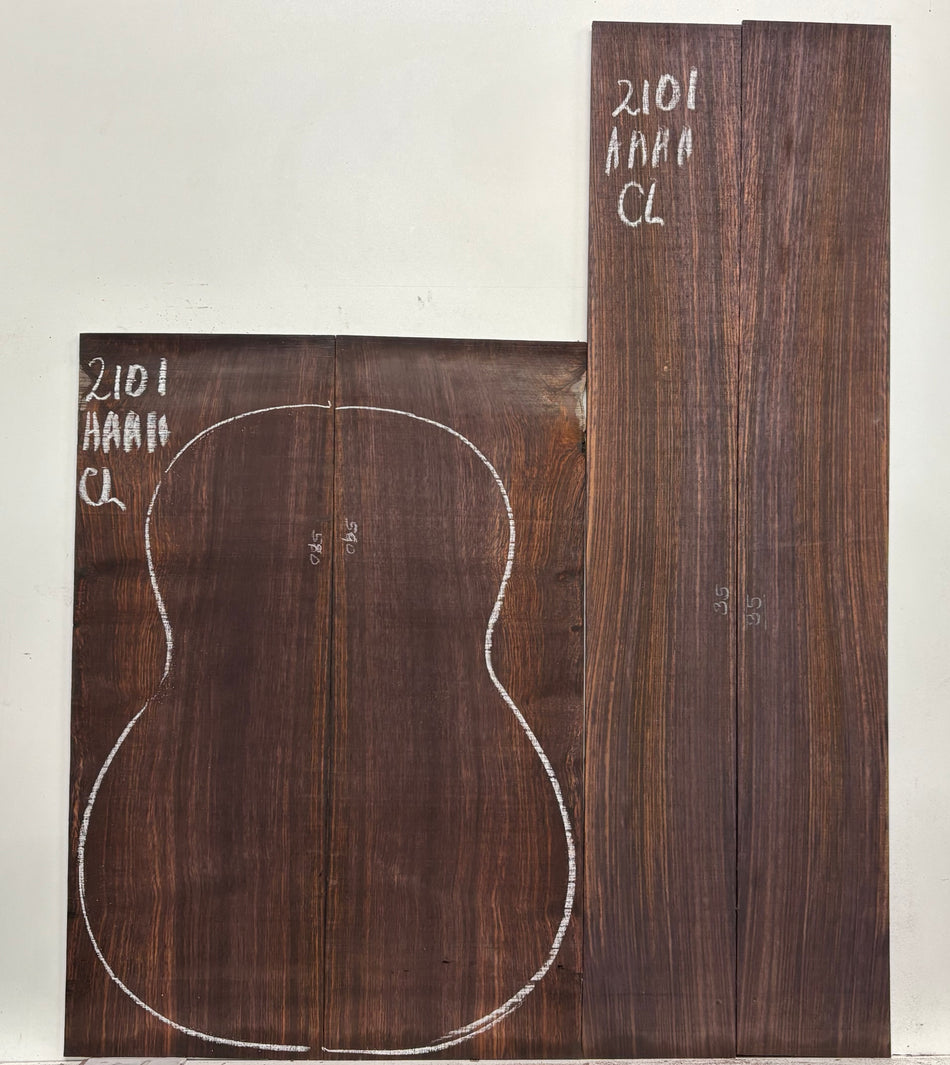 East Indian Rosewood Classical AAAA Grade Guitar Back & Side Set #2101 - Exotic Wood Zone