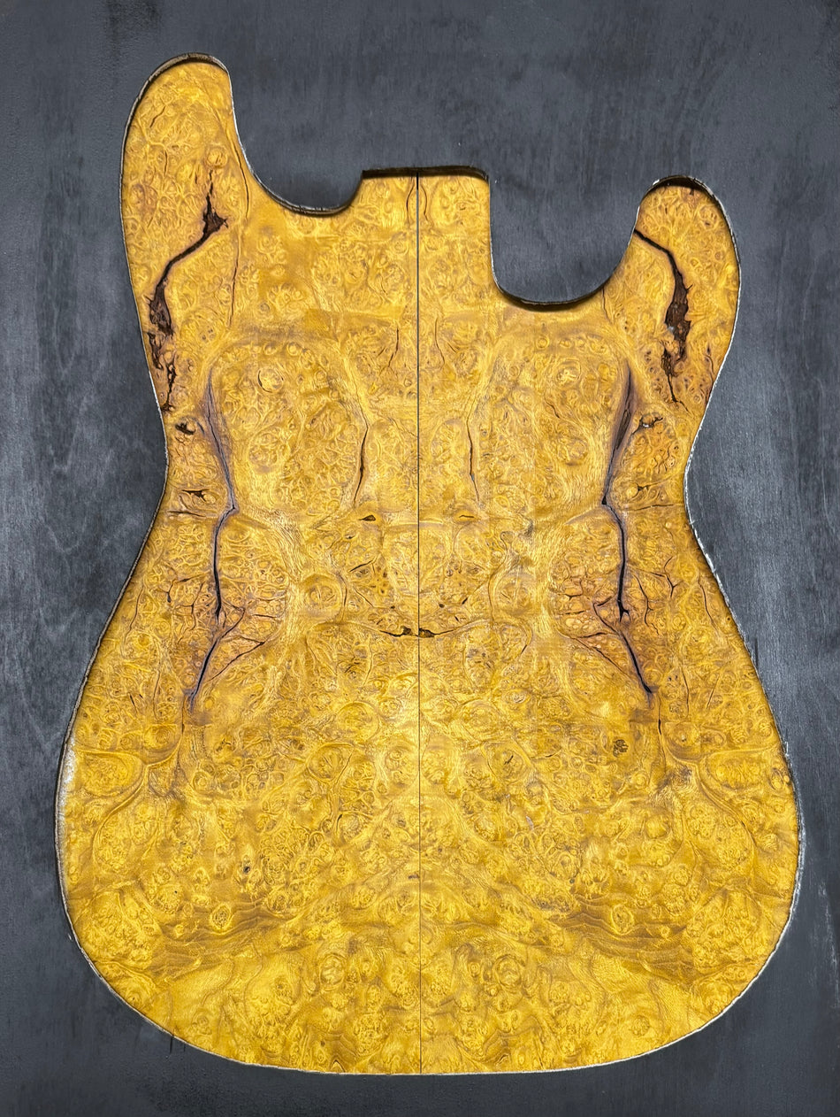 Osage Orange Burl Guitar Drop Top 21" x 7" x 3/8" #310