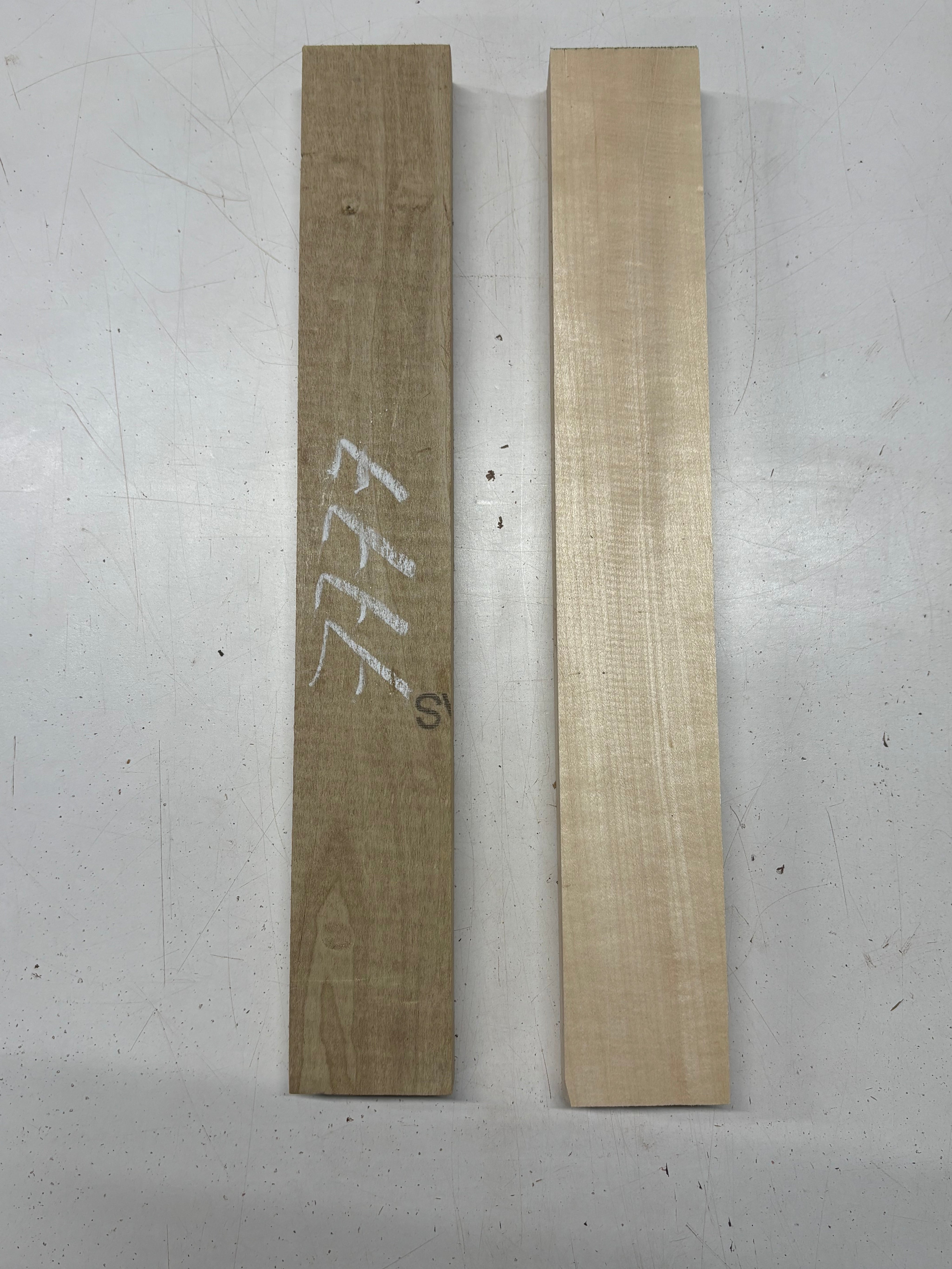 2 Pack, 2 Species Basswood + Poplar Thin Stock Lumber 17"x2-1/2"x1-1/4"#7777 - Exotic Wood Zone