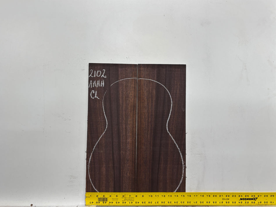 East Indian Rosewood Classical AAAA Grade Guitar Back & Side Set #2102 - Exotic Wood Zone