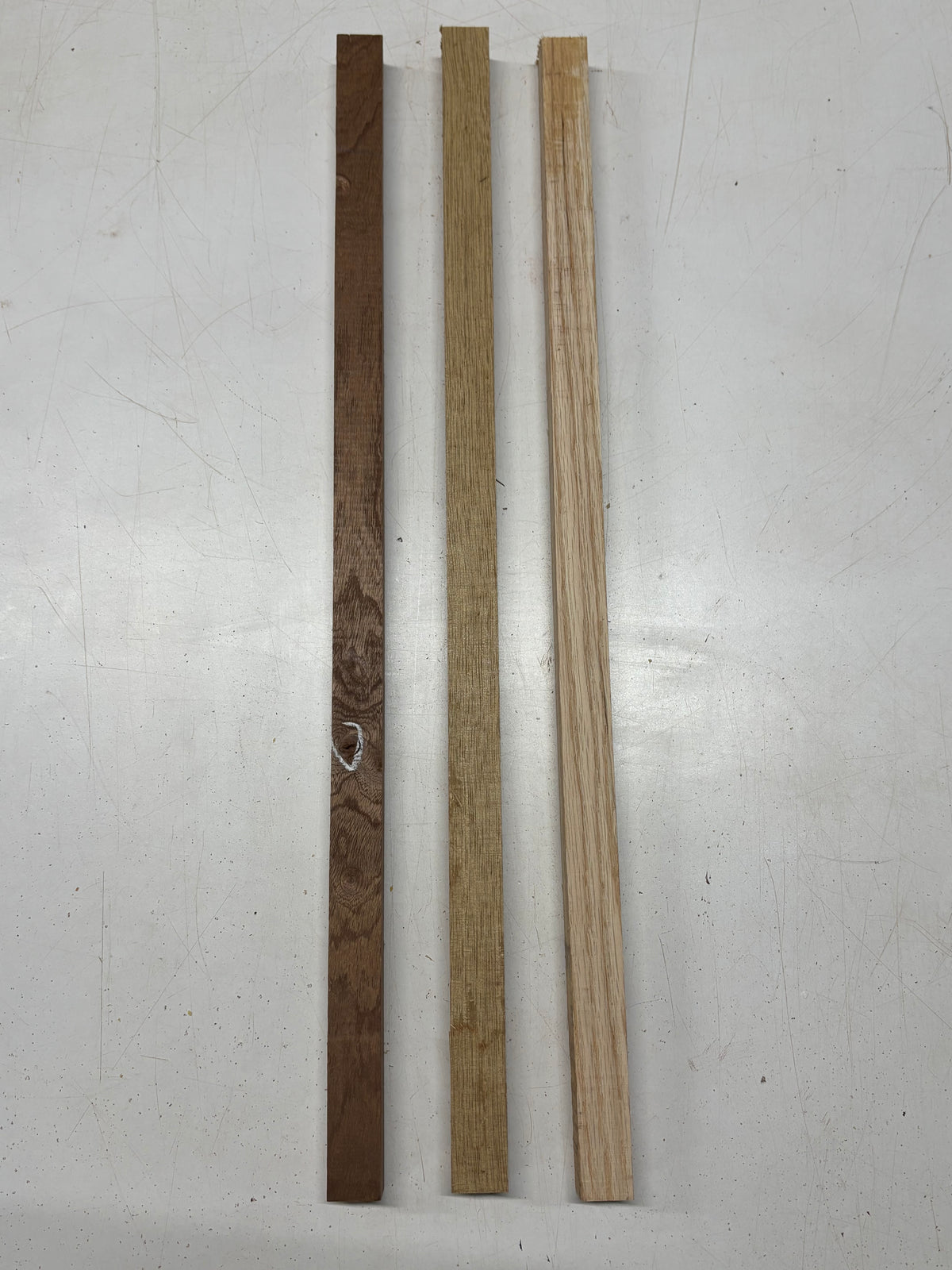 3 Pack, 3 Species White Oak + White Limba + Sapele Turning Wood Blanks  24"x1"x1"#7778 - Exotic Wood Zone