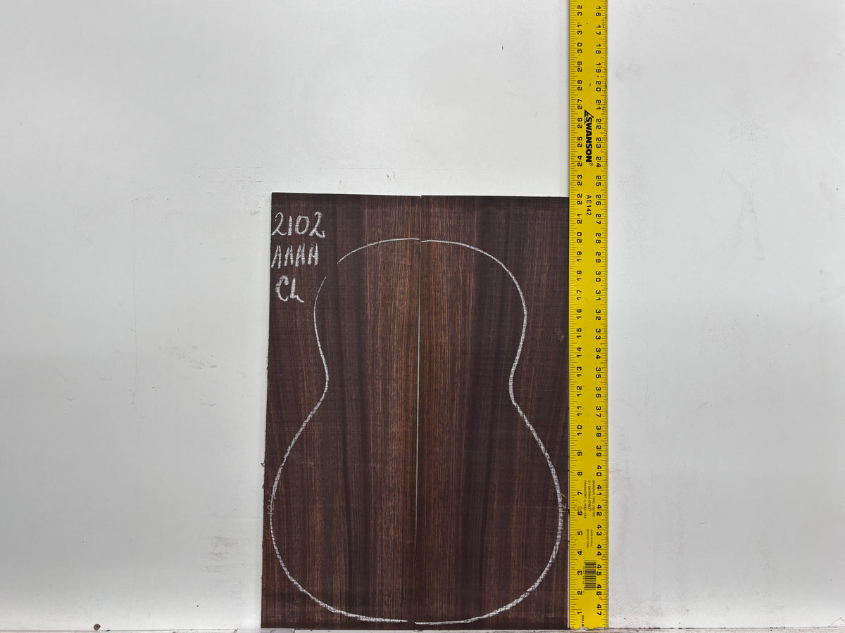 East Indian Rosewood Classical AAAA Grade Guitar Back & Side Set #2102 - Exotic Wood Zone
