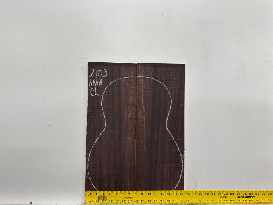 East Indian Rosewood Classical AAAA Grade Guitar Back & Side Set #2103 - Exotic Wood Zone