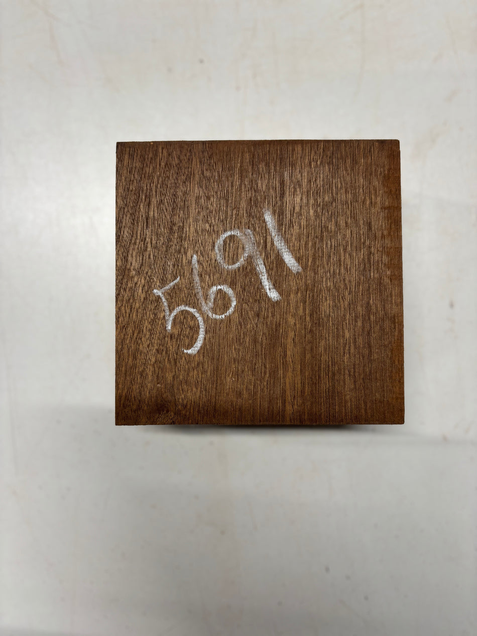 1 Piece, Sapele Bowl Blank 6"x6"x3"#5691