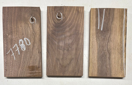 3 Pack, Black Walnut Thin Stock Lumber 10-3/4"x5-3/4"x7/8"#7780 - Exotic Wood Zone