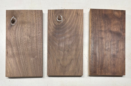 3 Pack, Black Walnut Thin Stock Lumber 10-3/4"x5-3/4"x7/8"#7780 - Exotic Wood Zone