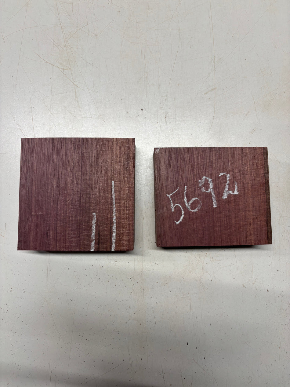 2 Pack, Purpleheart Bowl Blanks 6"x5"x2"  , 6"x6"x2"#5692