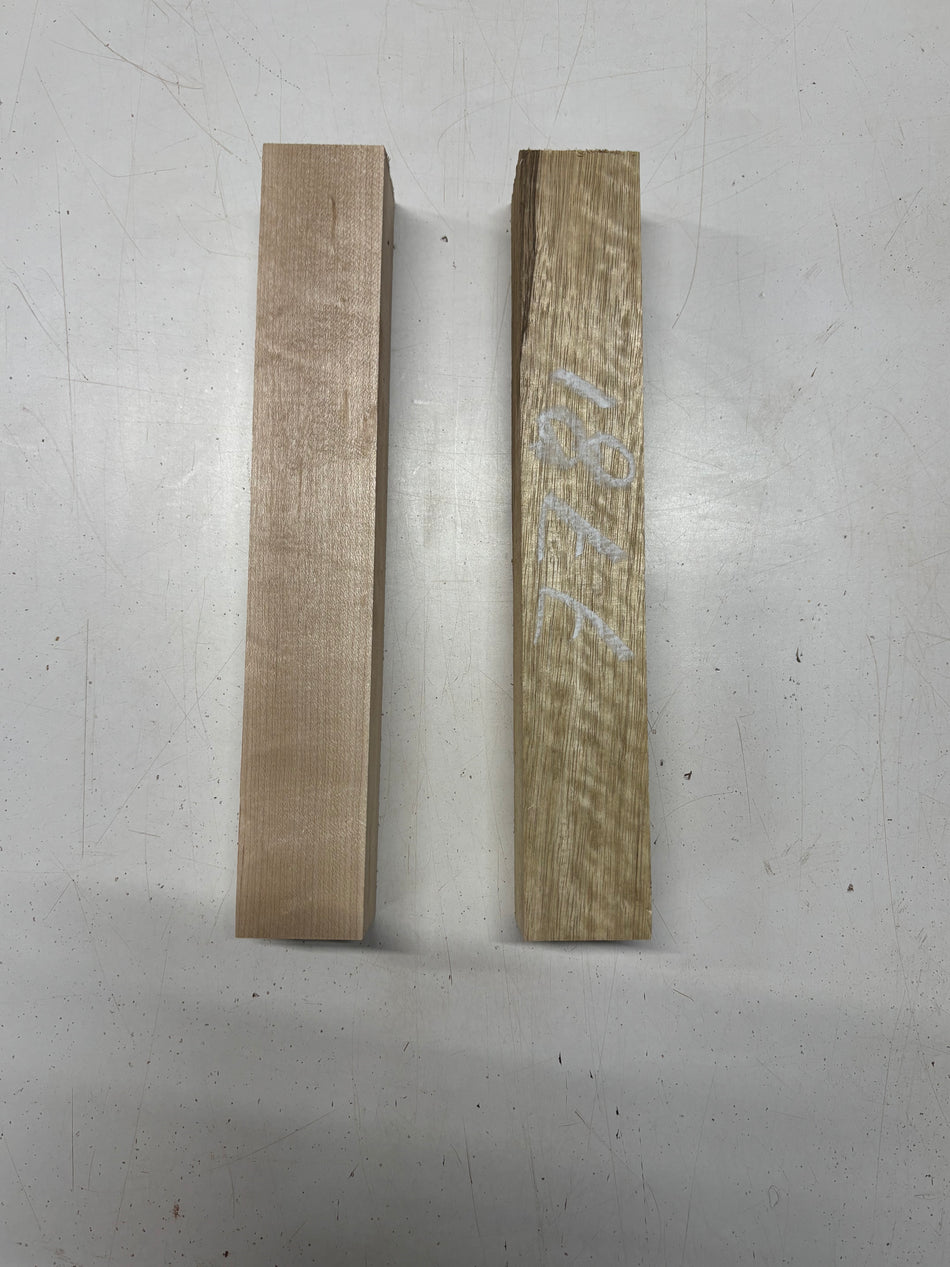 2 Pack, 2 Species Hard Maple + White Limba Turning Wood Blanks 12"x1-7/8"x1-3/4"#7781 - Exotic Wood Zone