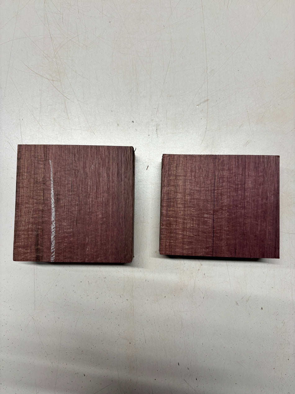 2 Pack, Purpleheart Bowl Blanks 6"x5"x2"  , 6"x6"x2"#5692