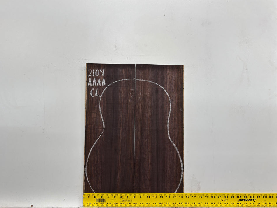 East Indian Rosewood Classical AAAA Grade Guitar Back & Side Set #2104 - Exotic Wood Zone