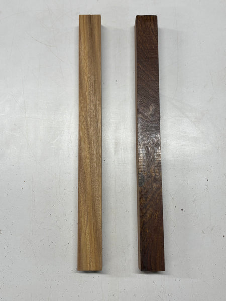 2 Pack, 2 Species Sapele + Canarywood Turning Wood Blanks 17"x1-1/2"x1-1/2"#7782 - Exotic Wood Zone