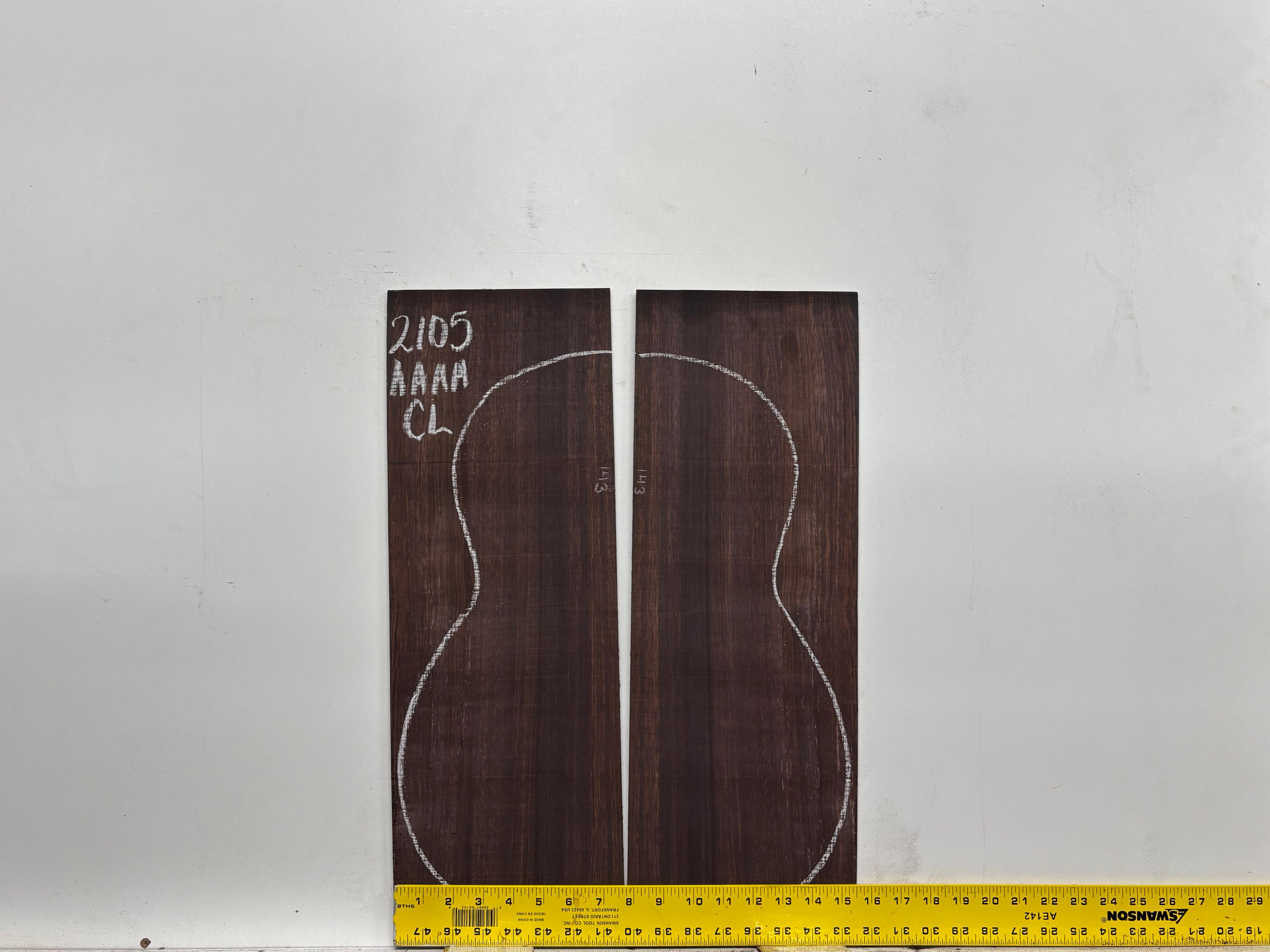 East Indian Rosewood Classical AAAA Grade Guitar Back & Side Set #2105 - Exotic Wood Zone