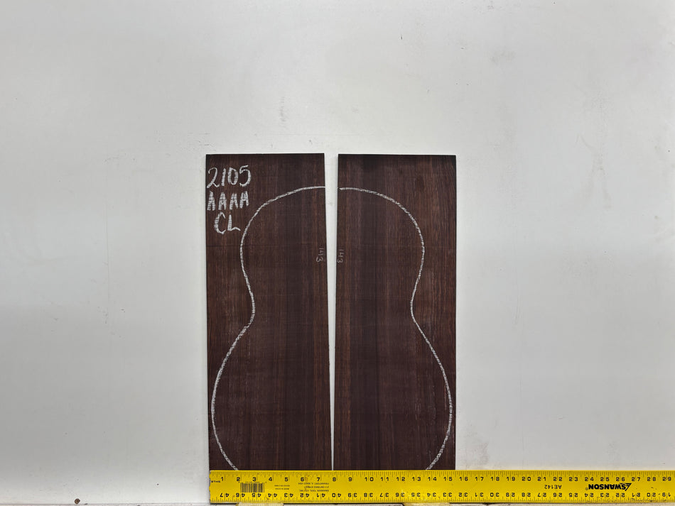 East Indian Rosewood Classical AAAA Grade Guitar Back & Side Set #2105 - Exotic Wood Zone
