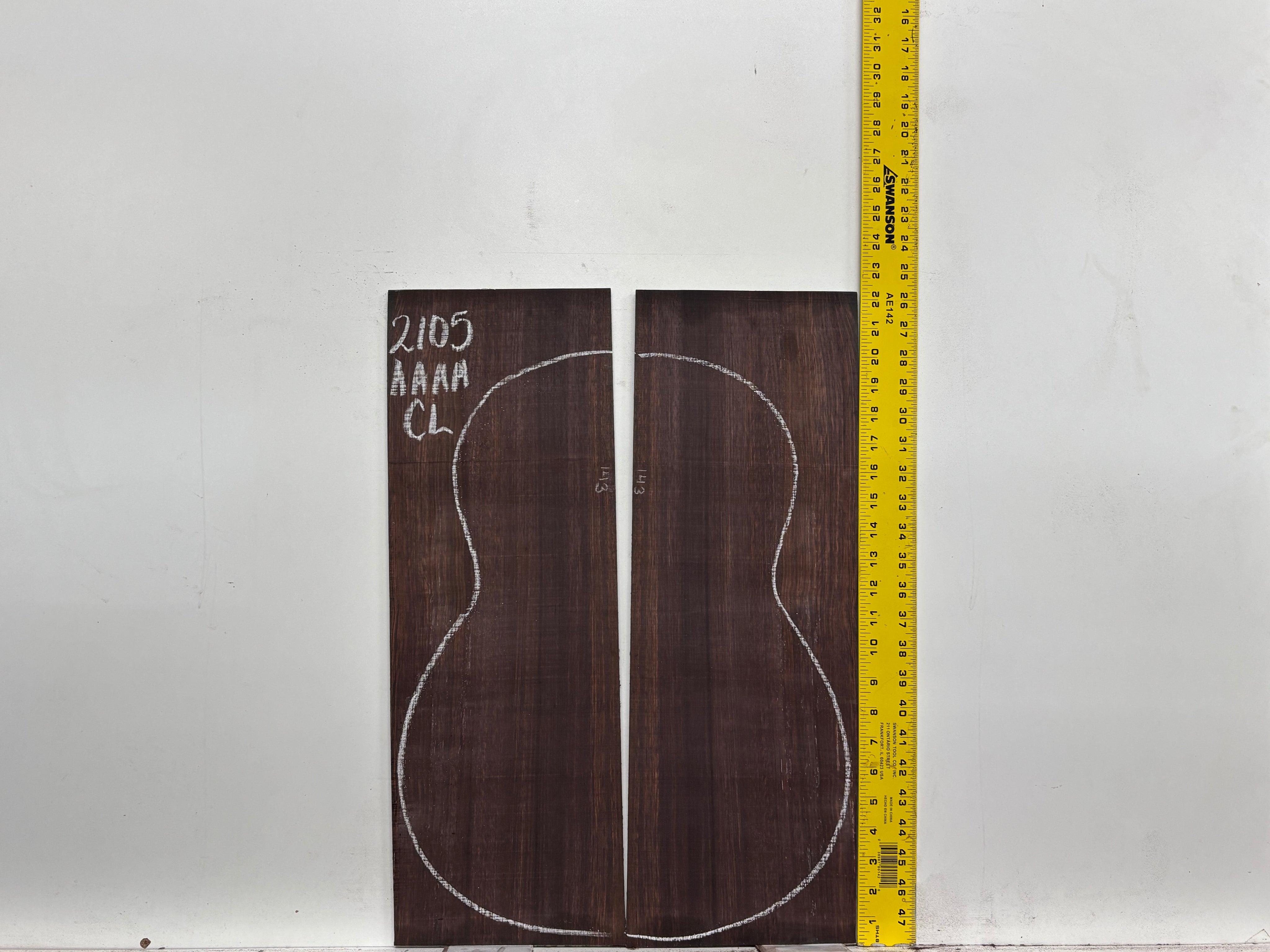 East Indian Rosewood Classical AAAA Grade Guitar Back & Side Set #2105 - Exotic Wood Zone